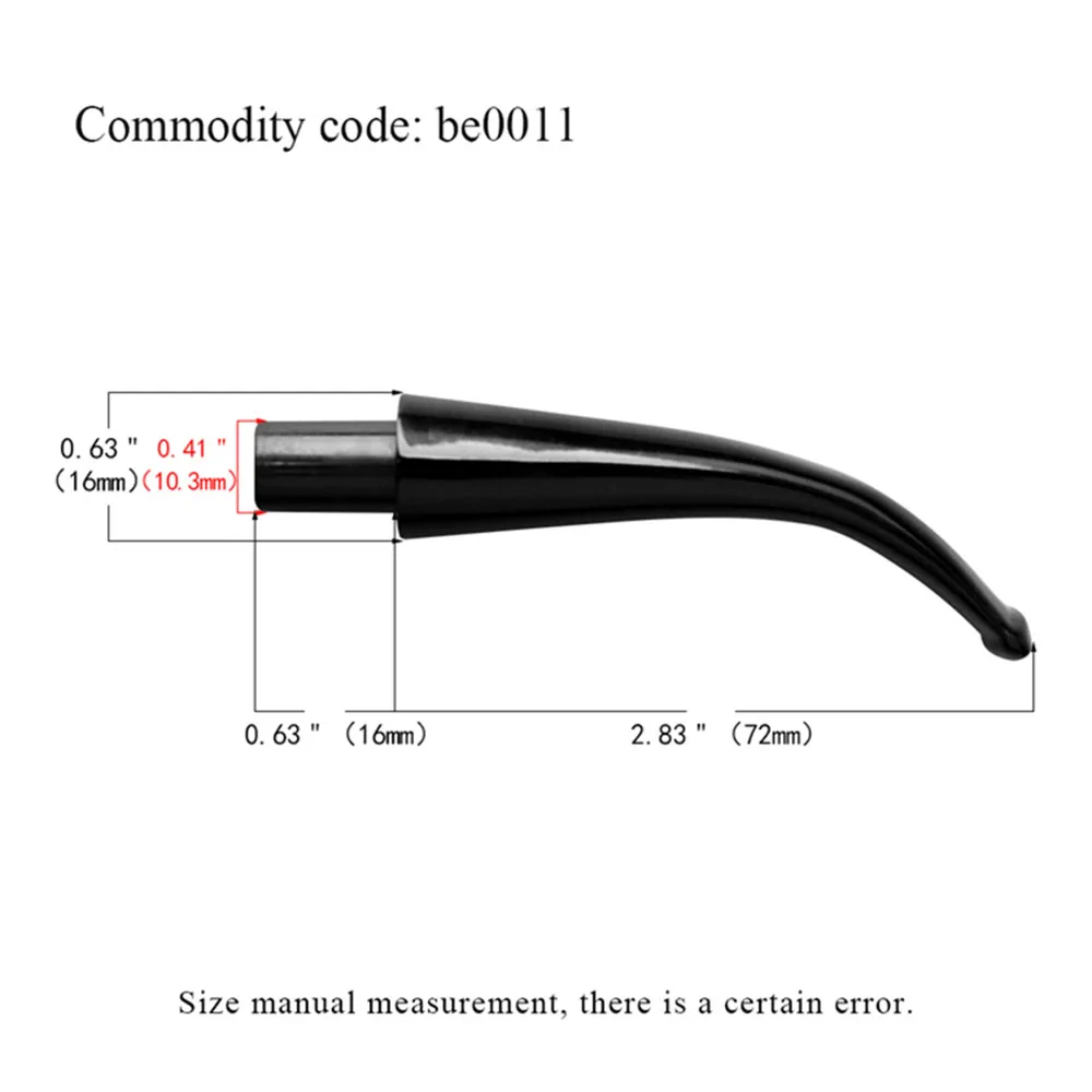 JIBILL 1pc Tobacco Pipe Mouth Acrylic Pipe Mouth DIY Accessories Curved Handle Father Christmas Gift Pipe Tools 2