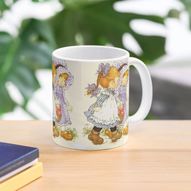 NEW mug - white with a blue handle — Sarah Kaye