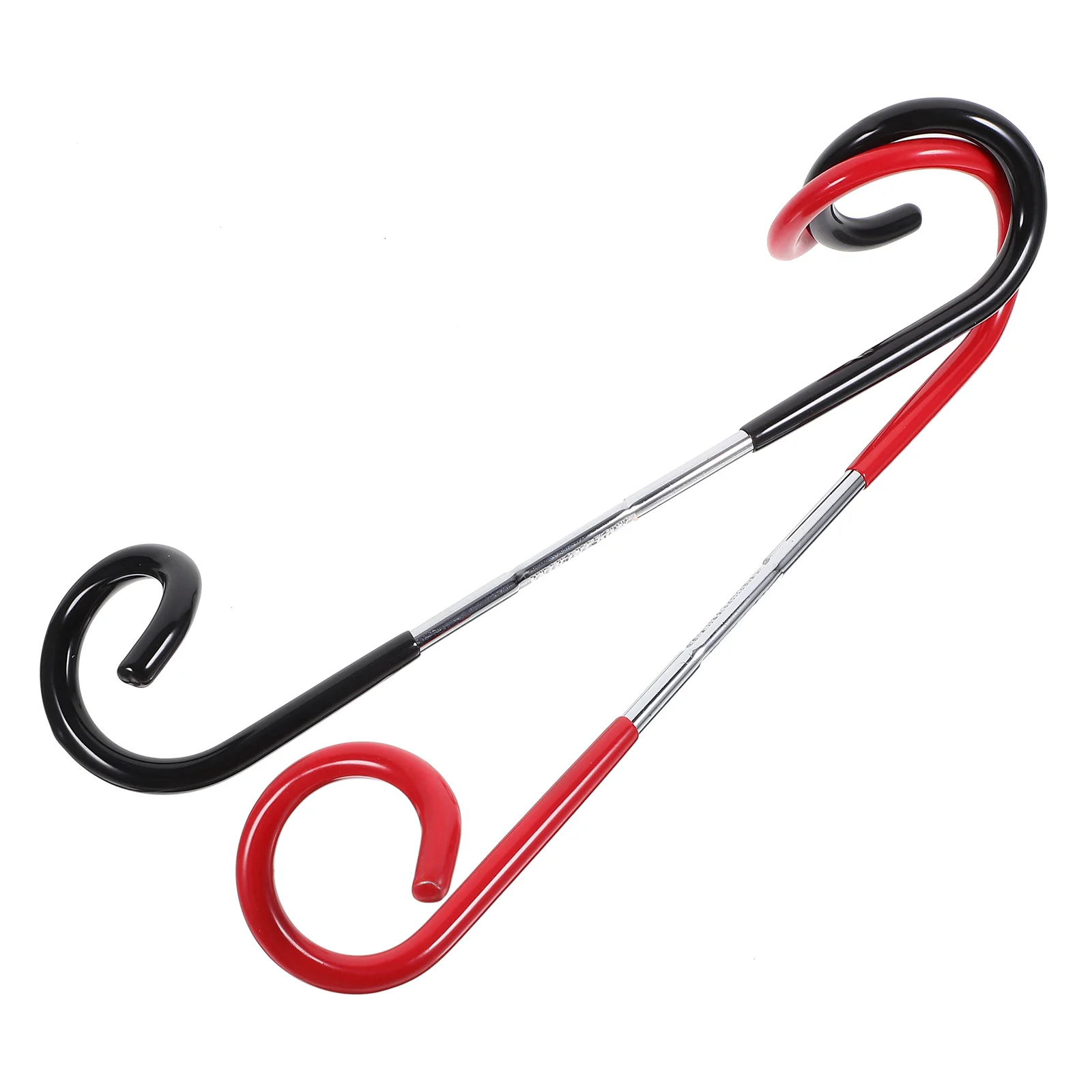 

2 Pcs Clothes Hangers Tent Light Hook Outdoor Camping Metal Lamp Pole Hooks for