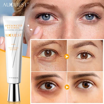 AUQUEST 레티놀 주름 방지 아이 크림, 다크 서클 제거, 눈 주머니 붓기, 콜라겐 페이드 잔주름 스킨 케어