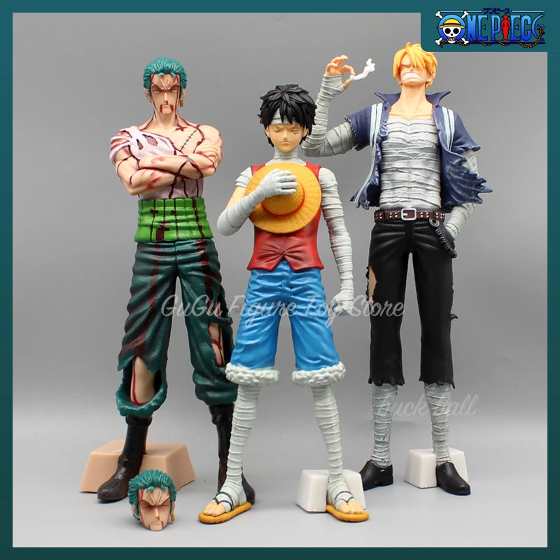 GK One Piece 26CM Anime Figure Wano Gear 4 Luffy 2 Head Pieces Statue  Figures Collectible Model Decoration Toy Christmas Gift