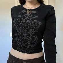 

Y2K Women's T-Shirt Streetwear Casual Tops Long Sleeve Basic Women's Clothing High Street Slim Plain Autumn Women's Shirts