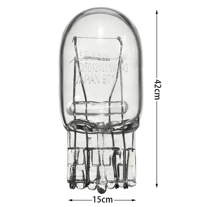 10x T20 7443 Signal Light W21/5W 3800K Halogen Bulb Clear Orange Daytime Running Lights Turn Stop Brake Tail Bulb DRL Bulbs 4