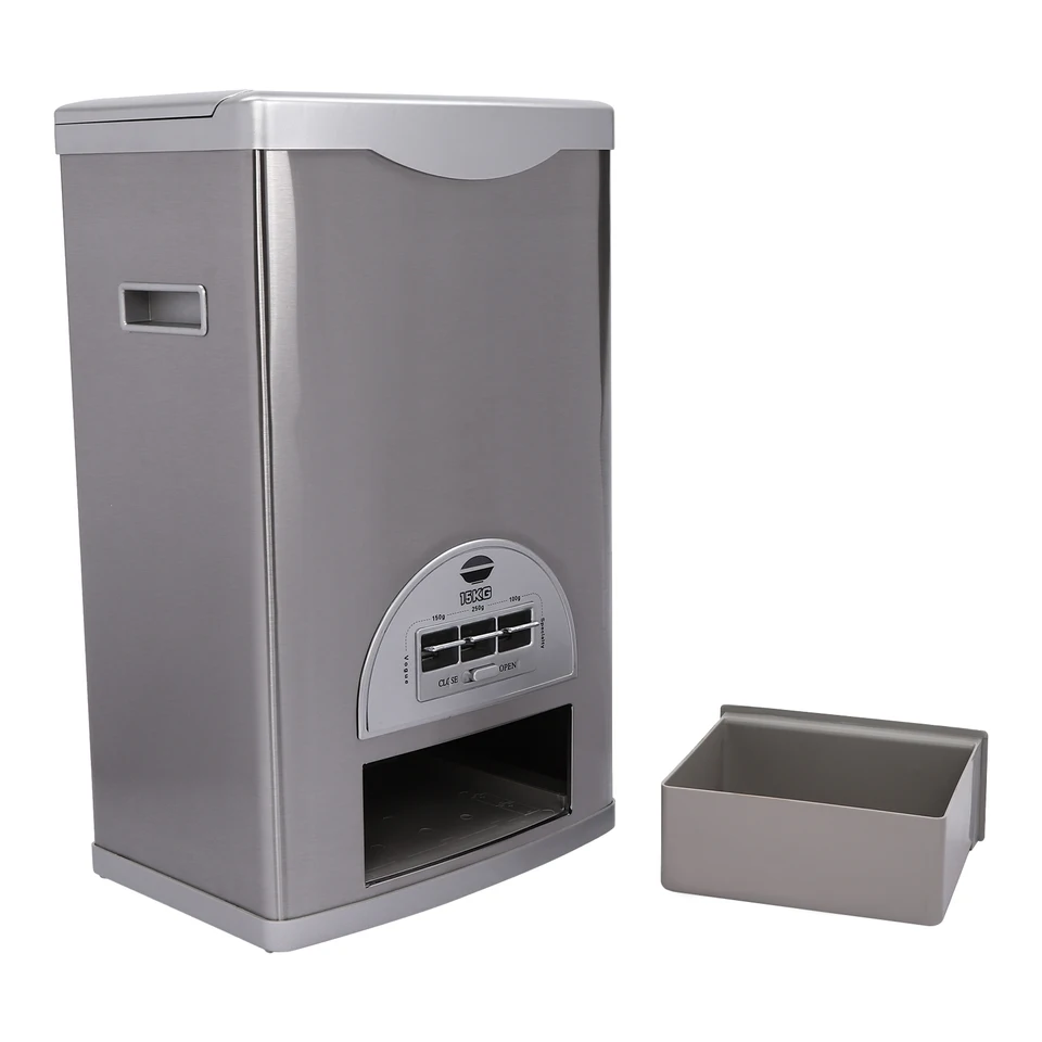 Stainless Steel Rice Storage Container with Funnel