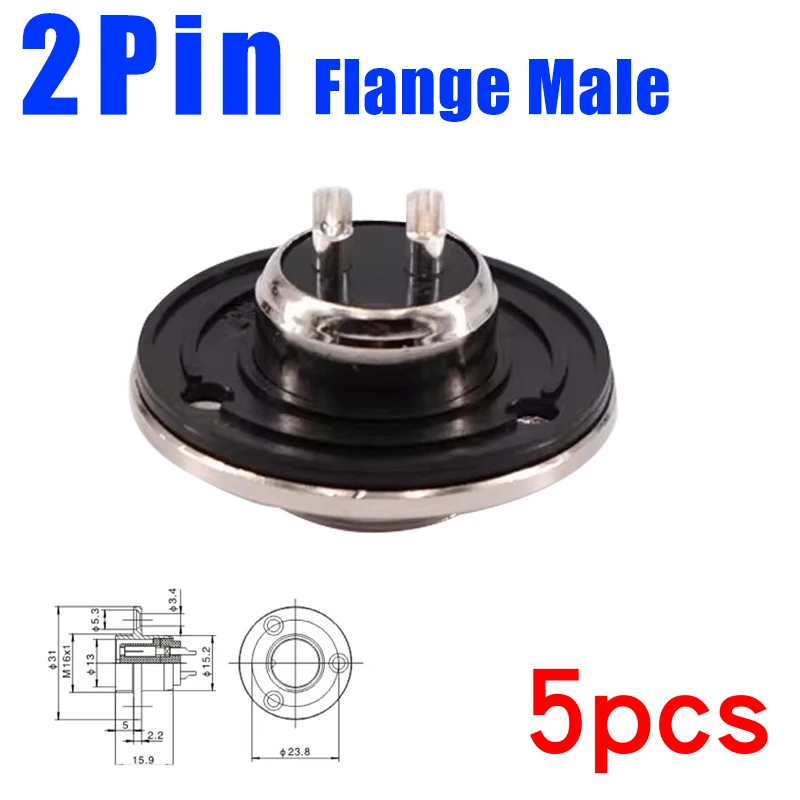 2Pin Flange Male