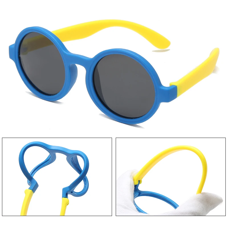 Children's Sunglasses Round Frame UV Resistant Safe Soft Trend Eyewear for Boys and Girls kids sunglasses,children sunglasses