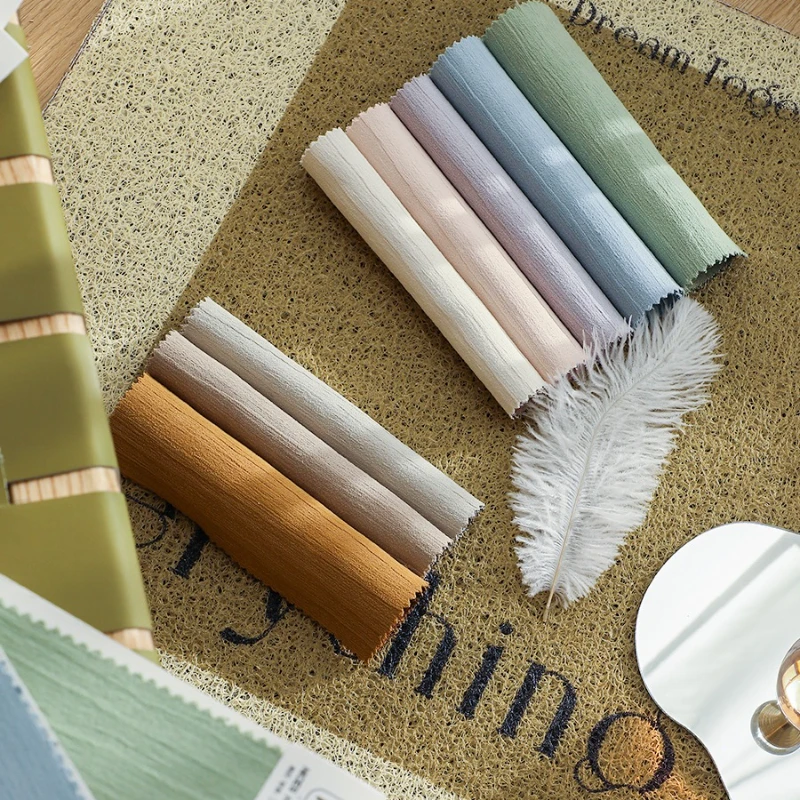 Beige Chenille Living Room Curtains Simple Modern Soft High Light-blocking Bedroom Curtain Fashion Korean Ins Style Curtains 커튼