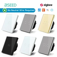 BSEED Smart Zigbee Switches 1/2/3Gang 1Way Intelligent Touch Light Switch Wall Sensor Switches Tuya Smart Life Google Alexa