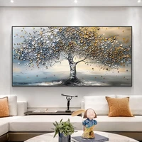 Mintura,Handmade Knife Tree Landscape Oil Painting on Canvas,Modern Home Decoration,Wall Art Picture,Abstract Textured 3D Poster 3