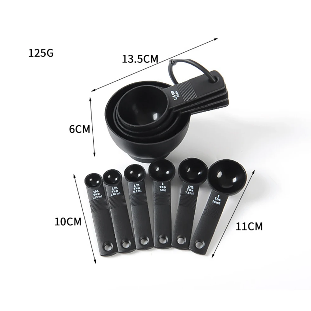 10Pcs with Scale Measuring Spoon Teaspoon Multipurpose Spoon Cake Baking Flour Food Measuring Cup Home Kitchen Cooking Tools