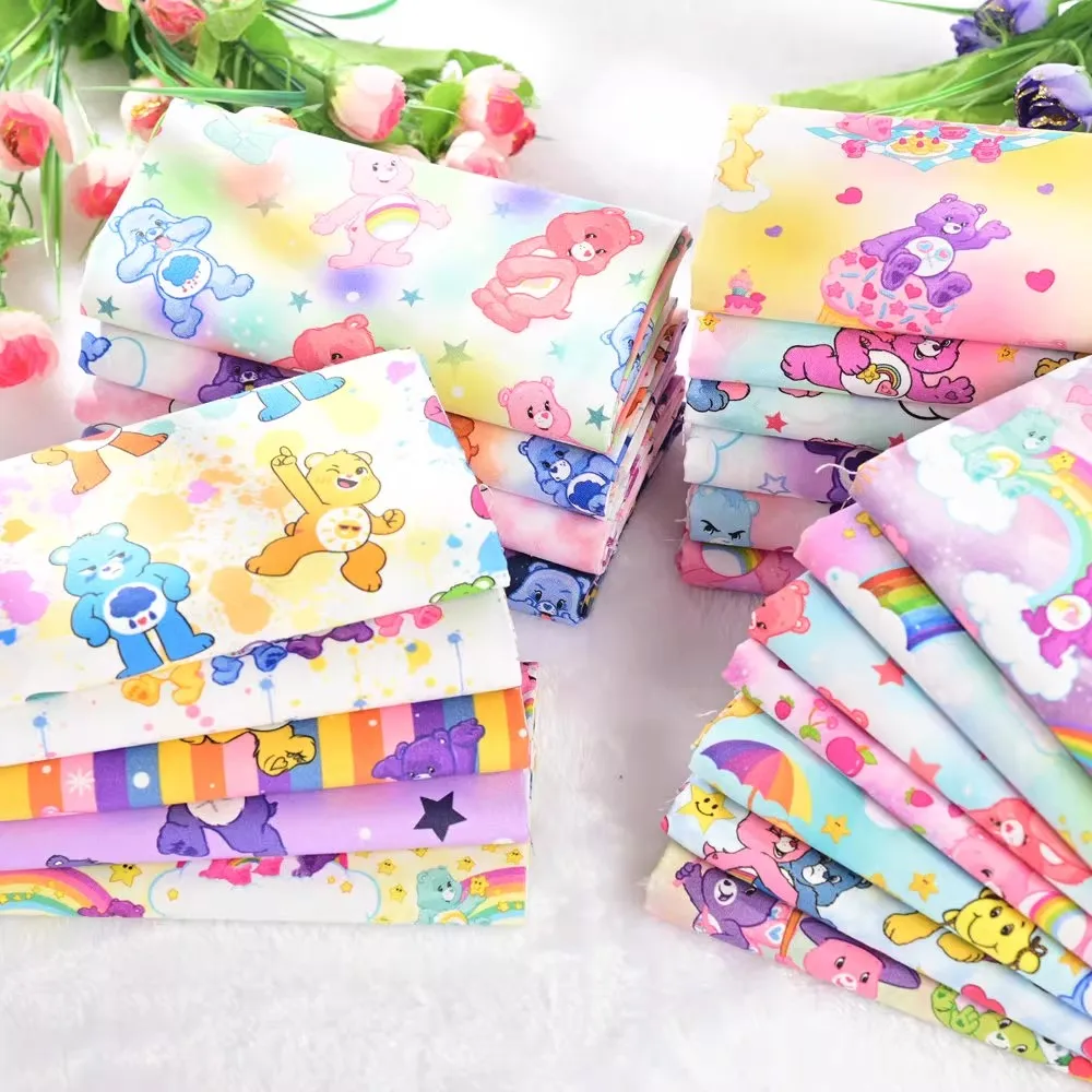 Care Bears Rainbow Fabric Cotton Per Half Yard 1