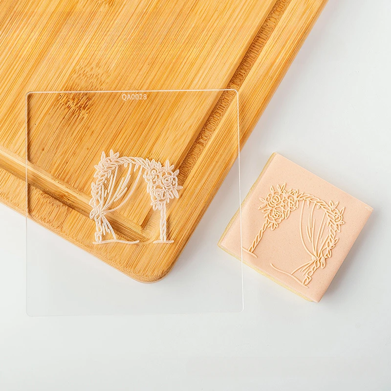 Wedding Dress Embossed Cake Mold Acrylic Bride Ring Cookie Press Stamp Embosser Cutter Fondant Sugar Craft Cake Decoration Tools cookie cutter baking mold cookie mould cookie printing mold fondant cutter baking decorating tools cookie maker press kit cake lace mold