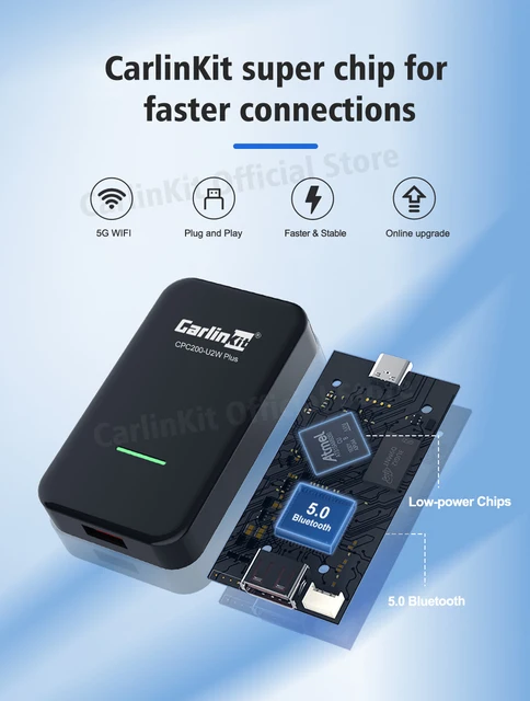 Carlinkit 3.0 U2W Plus Wireless carplay Adapter For Hyundai Accent Aze