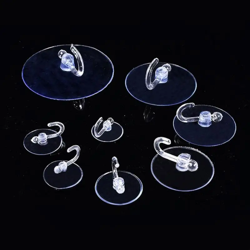 

Transparent Suction Cup Hook No Adhesive Durable Firm Save Space Invisible Installation Can Be Reused Strong Clothes Hook Solid
