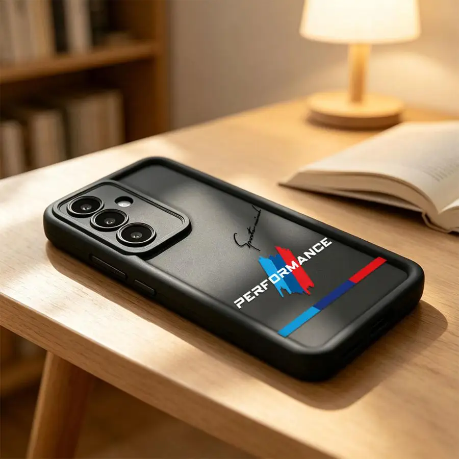 Vibrant Blue and Red Logo Phone Case Cover