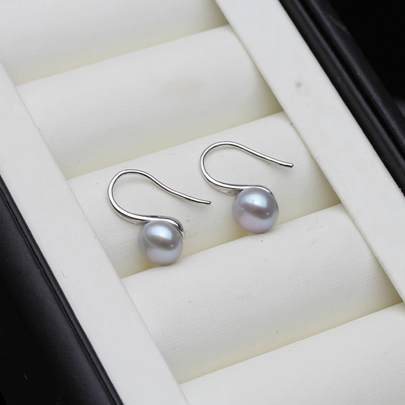 Pearl Earrings Real Natural Stud Pearl Earring 925 Sterling Silver Jewelry Women White Freshwater Pearl Earrings Fine Jewelry Birthday Gift