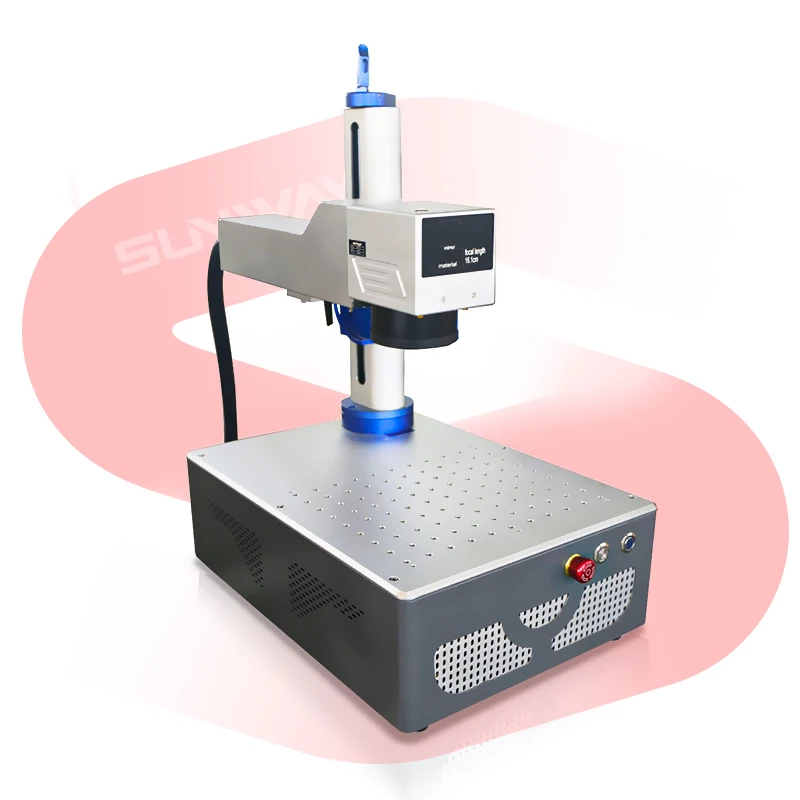 20W 30W 50W Desktop Portatile Mquina De Corte Por Laser De Fibra Macchina Per Incisione Laser A Fibra Per Carte Di Credito In Metallo