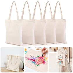 Large Capacity Shoulder Bag Reusable Folding Canvas Shopping Bag Unisex Eco-Friendly Tote Bags Diy Grocery Storage Handbag
