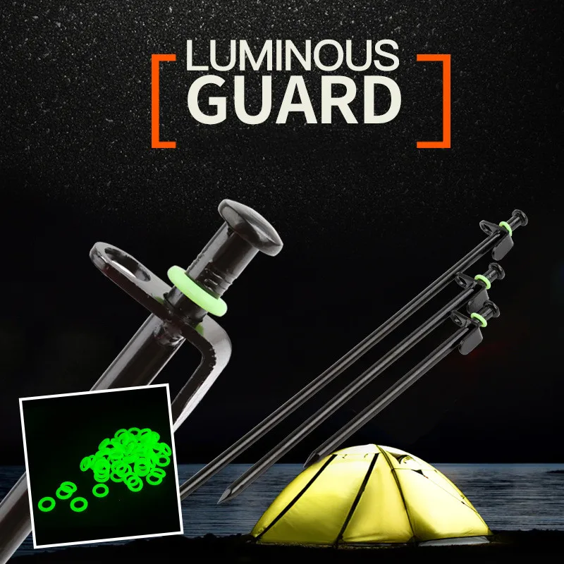 

Outdoor camping hiking ground nails night aperture fluorescent nail silicone O-shaped luminous ring fishing rod tent accessories