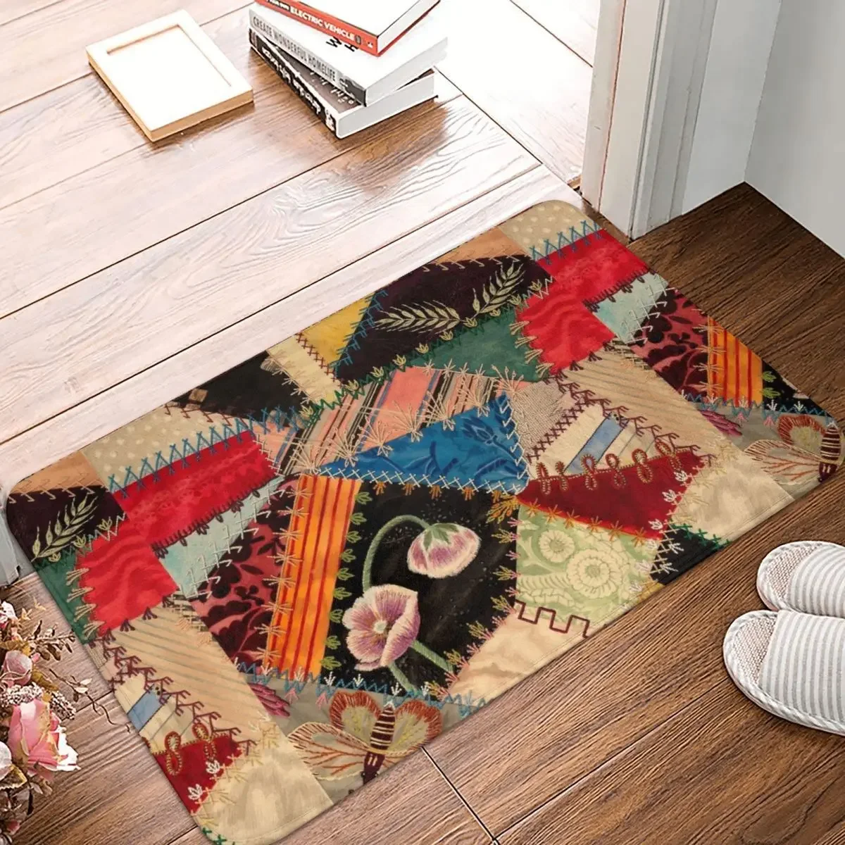 

Batik Patchwork Quilting Doormat Rug Carpet Mat Footpad Polyester Anti-slip Sand Scraping Entrance Kitchen Bedroom Balcony