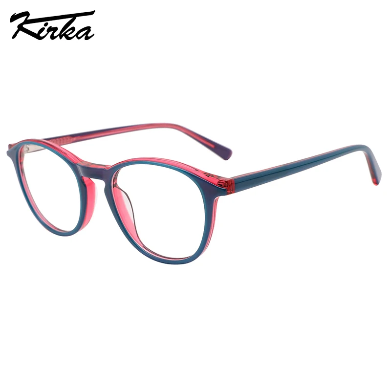 

Kirka Optical Children Kids Glasses Acetate Oval Boys&Girls Frames Double Colors Design Frame Child Eyeglasses WK1056