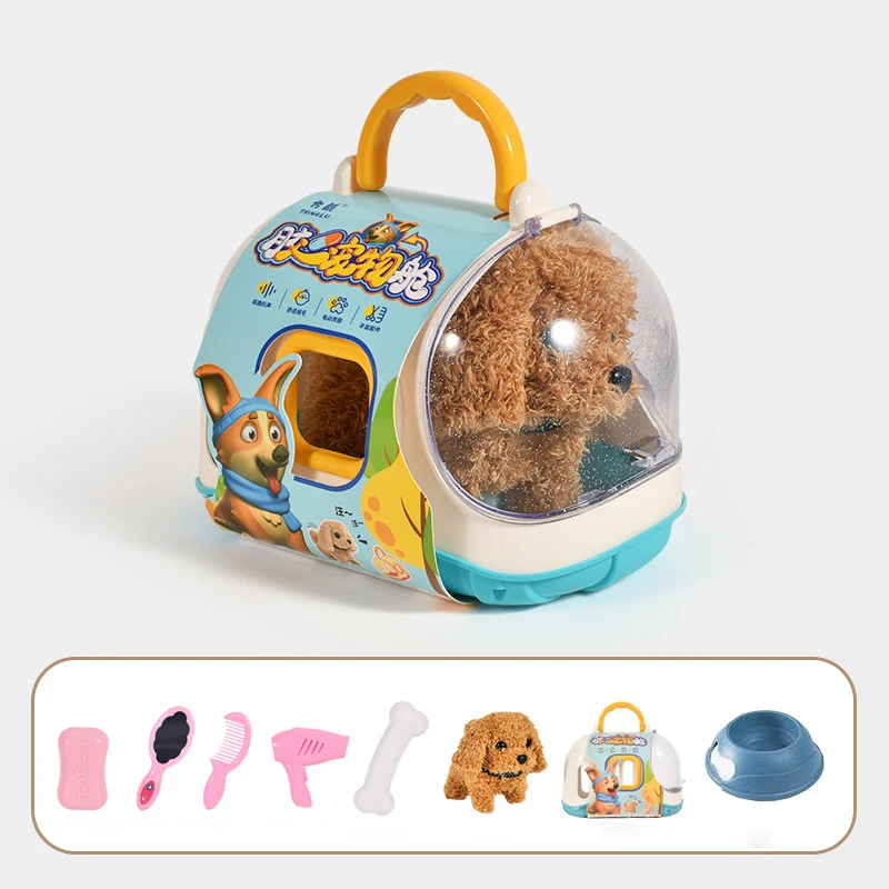 New Electronic Pet Dog Toy Walking Interactive Dog Plush Doll Toys Vibrating Automatic Moving Electric Puppy Gift For Baby Kids 5