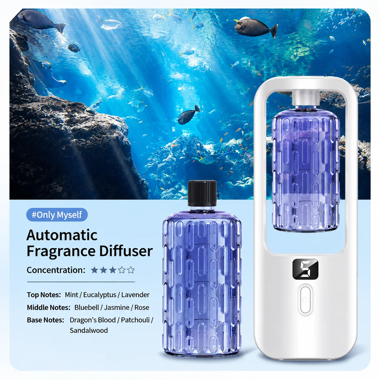 Compact Wall-Mounted Electric Aroma Diffuser with Essential Oil Fragrance Spray