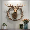 [HHT] American Country Lucky Deer Head Wall Hanging Decoration Pendant Living Room Restaurant Entrance Hallway Aisle Background 1