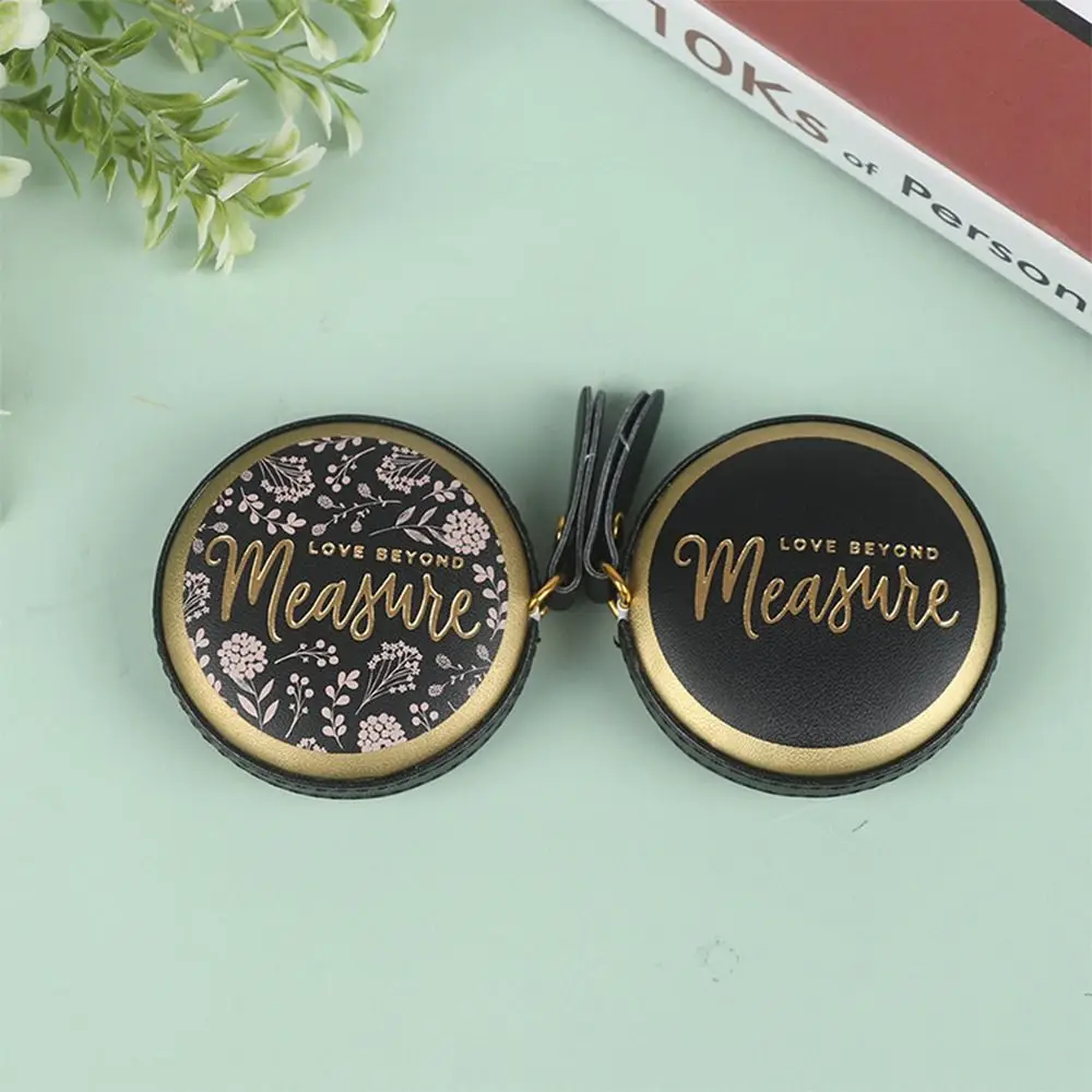 1.5m PU Leather Tape Measure 5.5cm Dia Portable Round Measure Ruler Mini Vintage Retractable Roll Tape Sewing Roll Ruler tape measure measuring tape