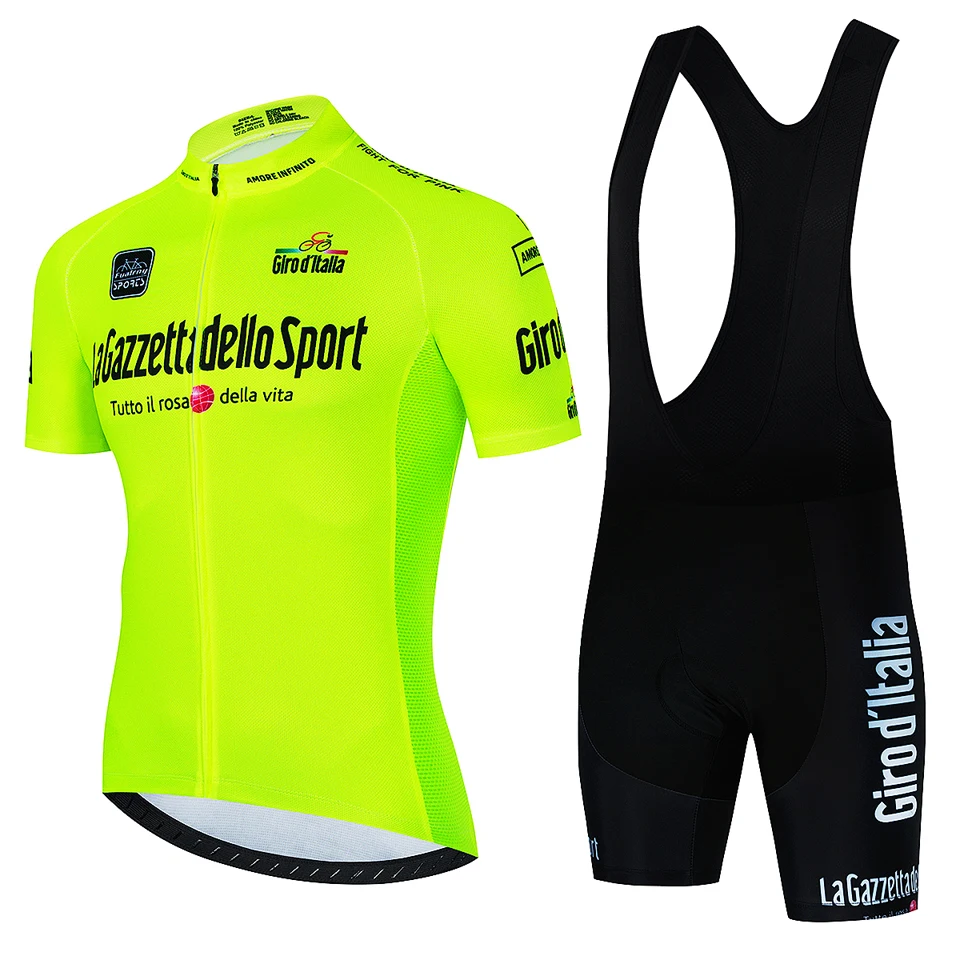 Tour Of Italy Men's Cycling Jersey Sets Bicycle Short Sleeve Cycling Clothing Bike Maillot Breathable Cycling Jersey Bib Shorts 4
