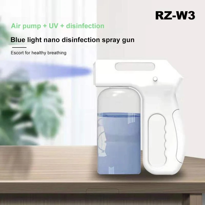 

800ml Electric Nano Blue Light Steam Spray USB Ultra-fine Atomization Sanitizer Machine Fogging Disinfection Sprayer Gun