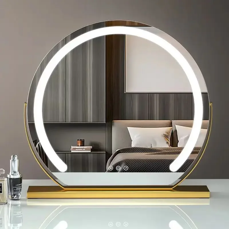 

Nordic Makeup Mirror Art Led Irregular Design Makeup Mirror Moon Dressing Table Espejos Pared Living Room Decoration Accessories