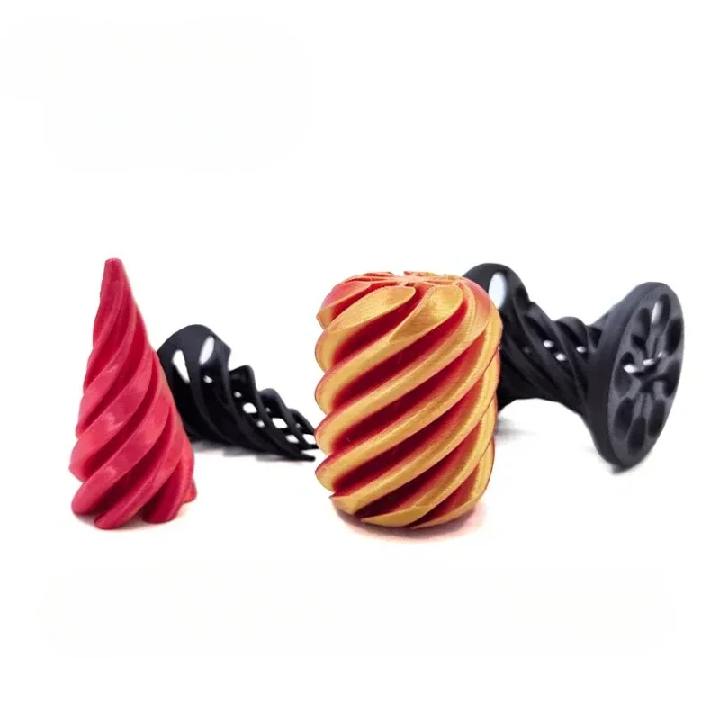 3D Printing Spiral Three-dimensional Cone Cylindrical Decompression Artifact for Spinning Music, Bedside Desk Ornament