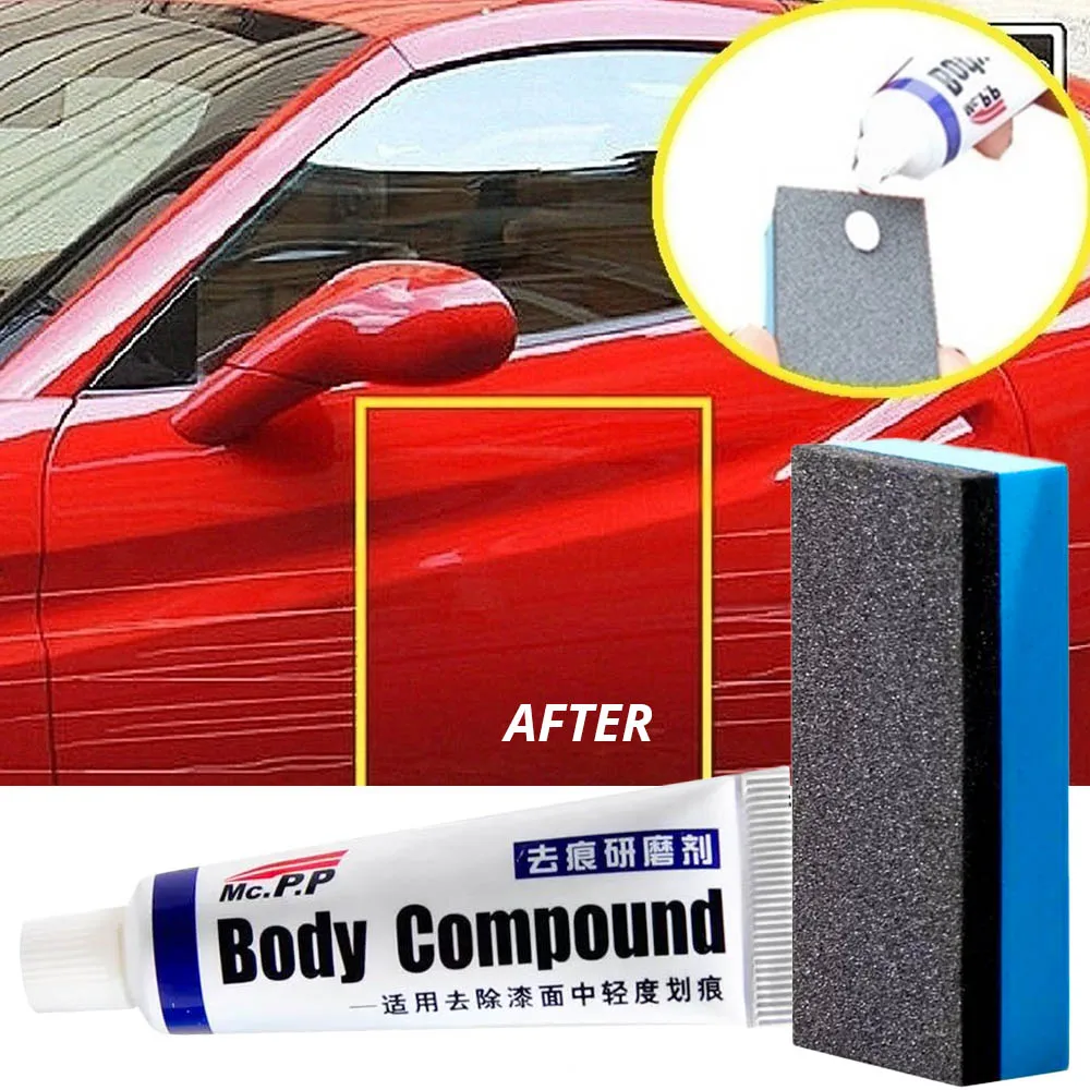 1X Car Styling Wax Scratch Remover Repair Nano Kit Auto Body Compound Mc308 Lucidatura Pasta Abrasiva Set Per La Cura Della Vernice Accessori