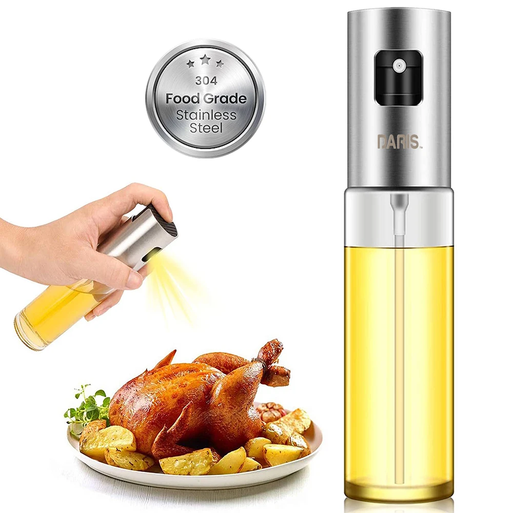 Kitchen Stainless Steel Olive Oil Sprayer Bottle Pump Oil Pot Leak-proof Grill BBQ Sprayer Dispenser BBQ Cookware Tools