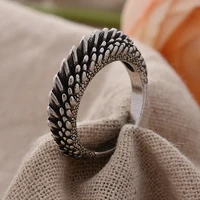 Original Design Vintage Lizard Armor Thai Silver Men Hip Hop Ring Jewelry Birthday Gifts Never Fade Cheap