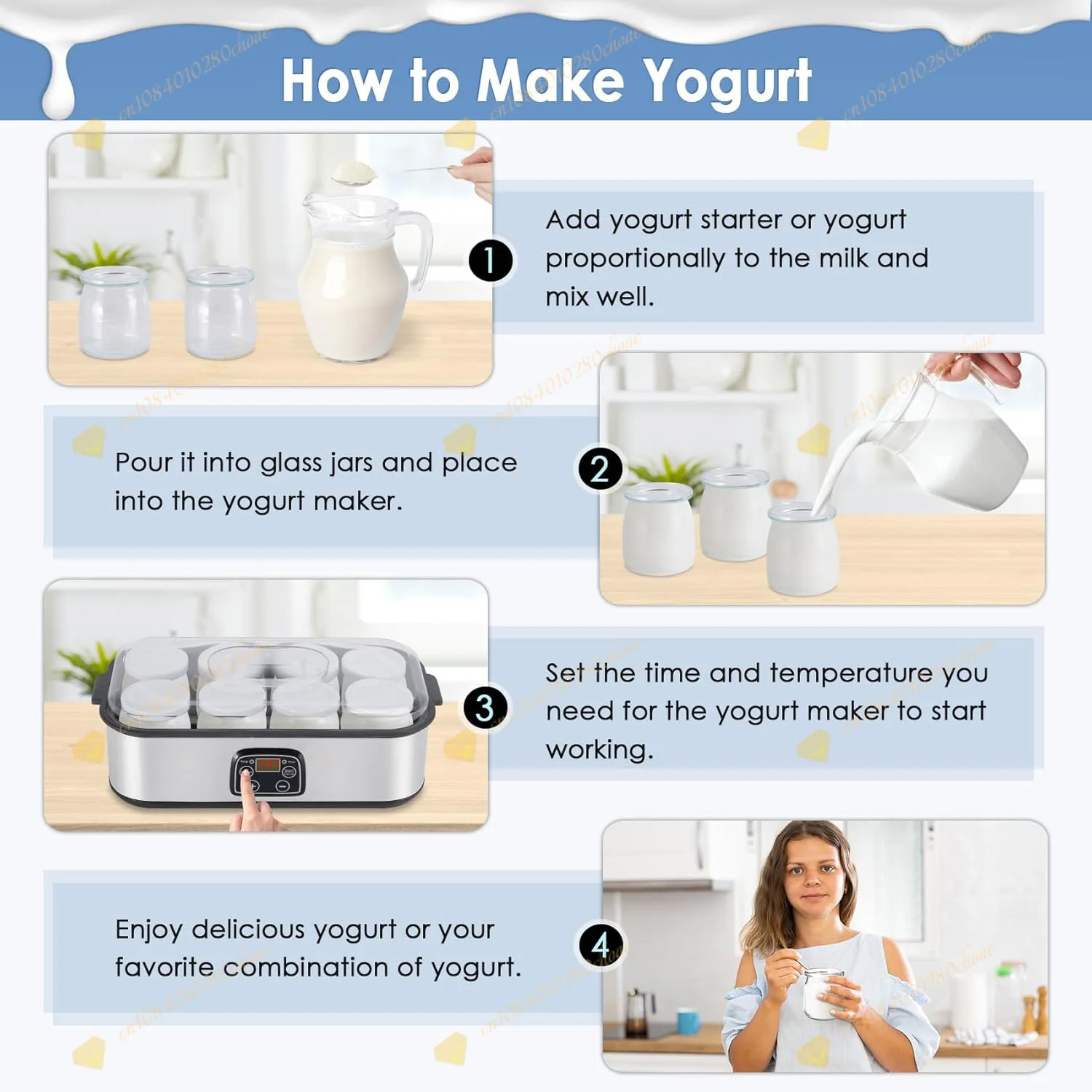 Yogurt maker household large capacity milkshake jam ice cream pudding machine ic
