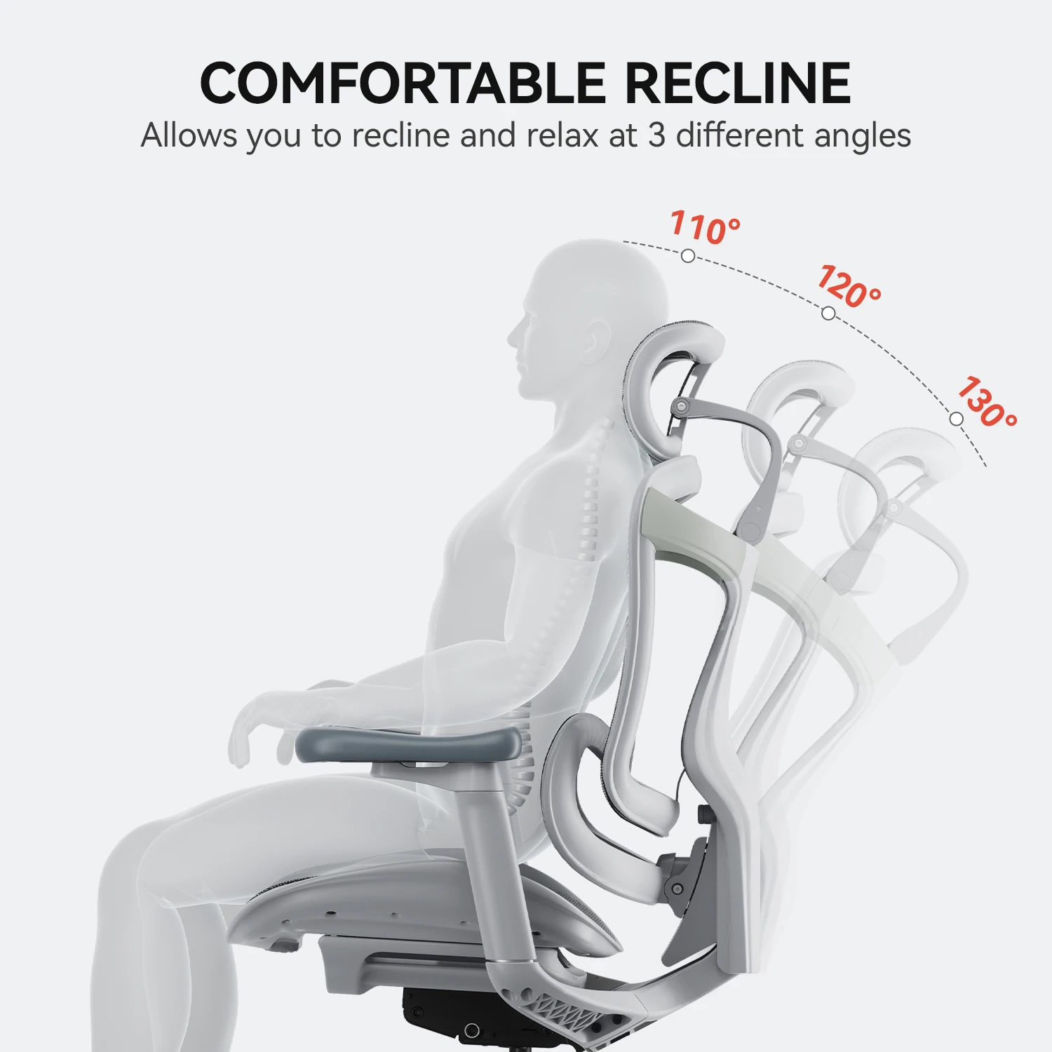 SIHOO Doro C300 Ergonomic Office Chair Soft 3D Armrests Dynamic Lumbar Support Home Office Chair Swivel Computer Desk Chair 4