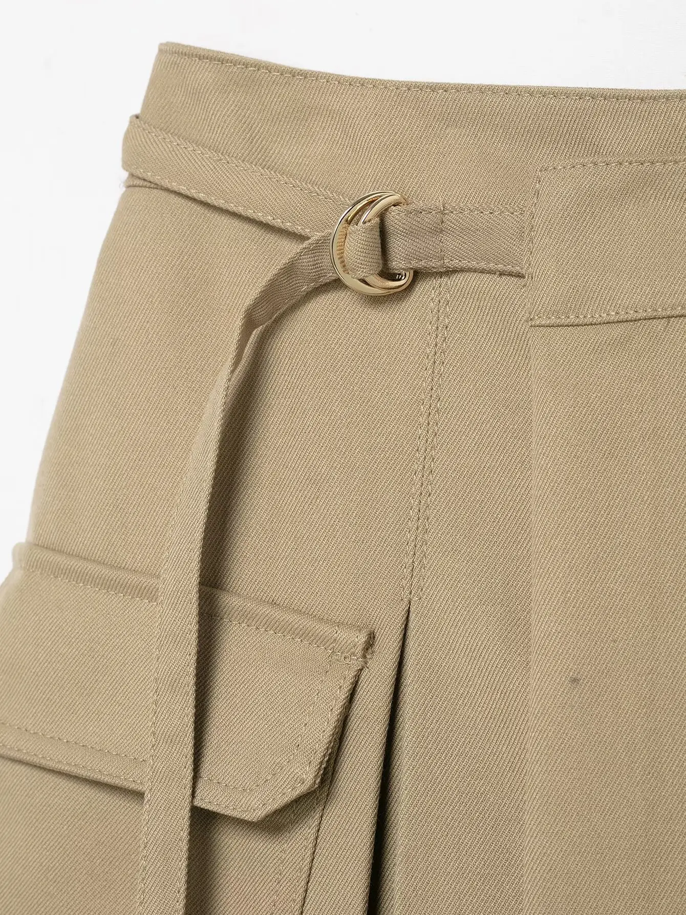KONDALA Trendige lässige Overalls-Shorts für Damen, Khaki-Taschen, Schnür-Culottes, 2026, Frühlingsmode, Urlaub, Pendeln, Cargo-Shorts – Detail 11
