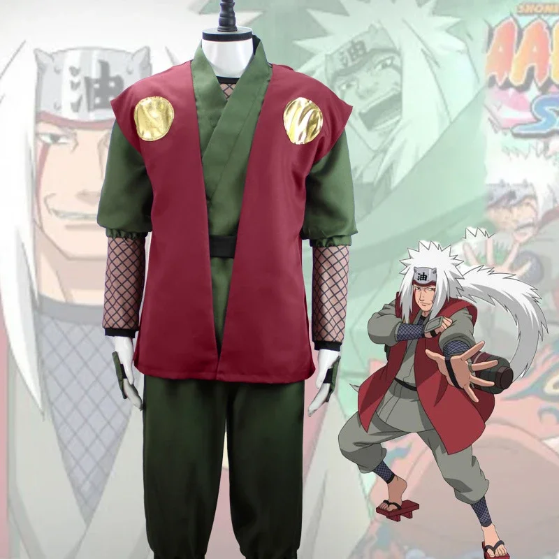 

Костюм для косплея Jiraiya из аниме «Хокаге», униформа зеннина для родителей и детей, для взрослых, для Хэллоуина, карнавала