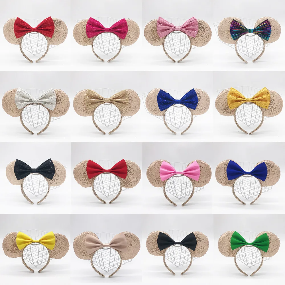 

5 шт., повязка на голову с блестками и бантом