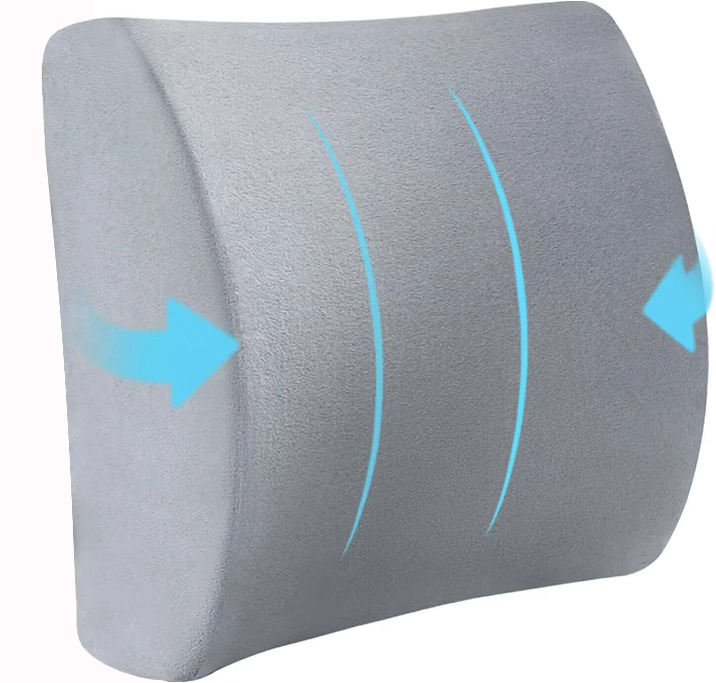 Memory foam lumbar backrest office car student chair cushion lumbar support lumbar back cushion blue