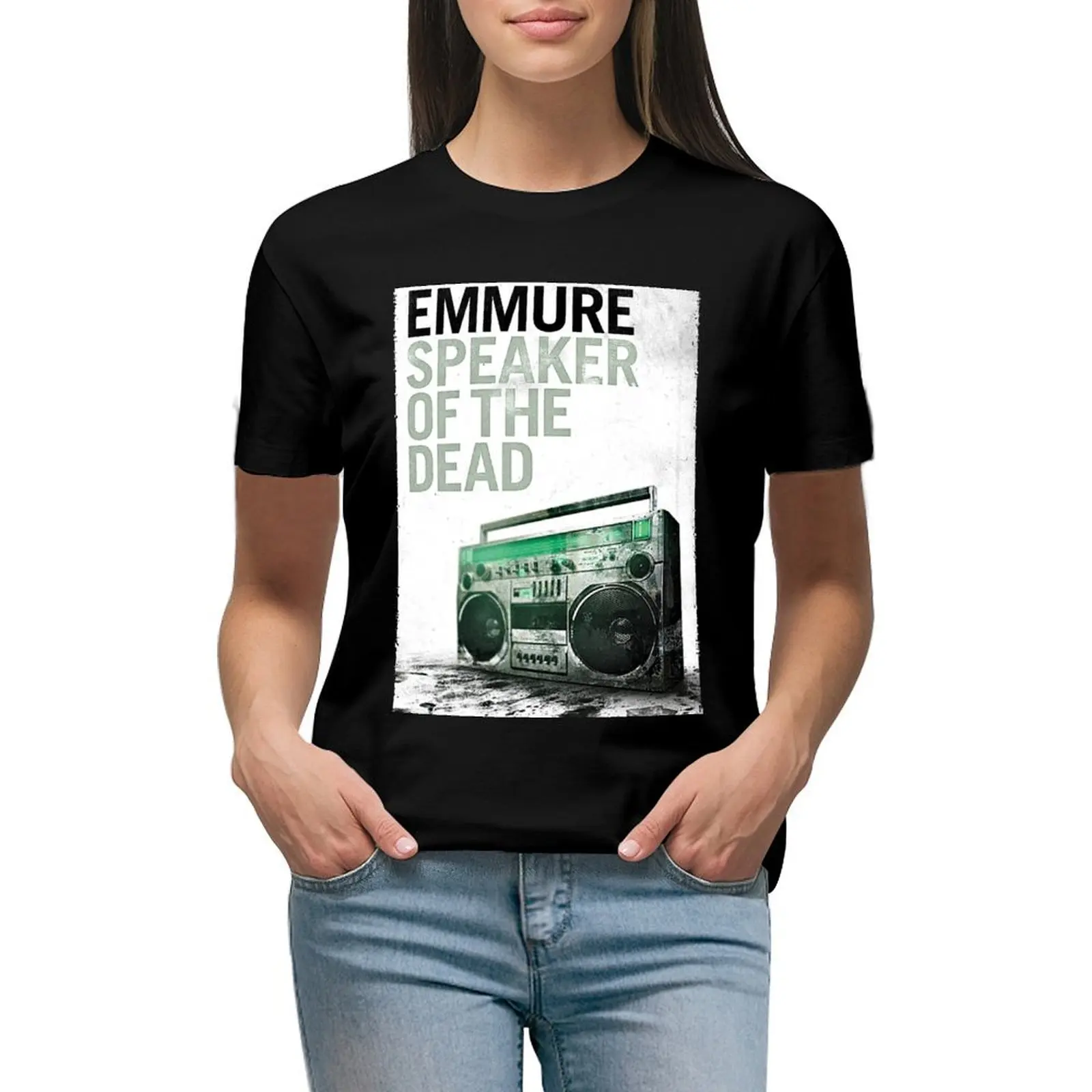 

EMMURE T-shirt female graphics summer tops workout shirts for Women loose fit