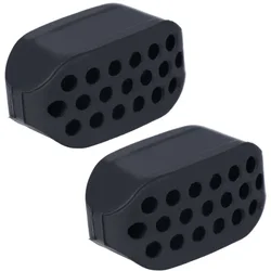Facial Fitness Silicone Mandibular Exerciser - Tone & Strengthen Jawline and Neck Muscles (Black - 2pcs)