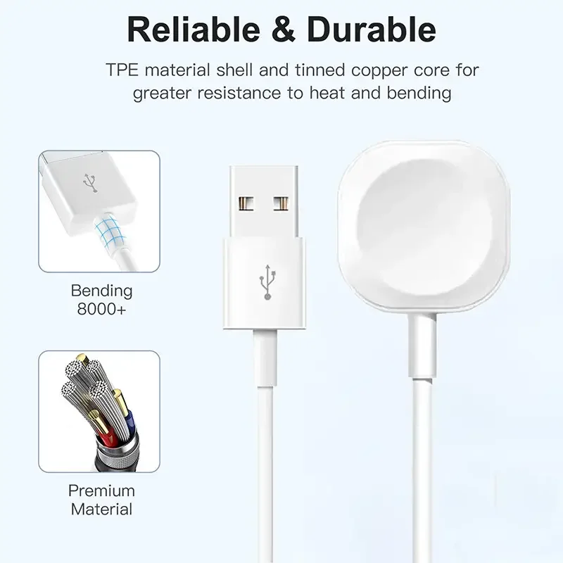 Magnetic Wireless Charger Cable for Apple Watch - 1M, USB/Type-C