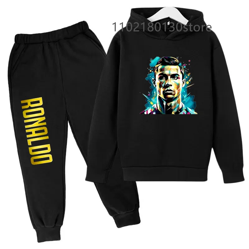 Kids New Clothes Spring/Autumn Gifts Celebrity Idol Hoodie+Pants 2P Sportswear 3-13Y Boys/Girls Casual Jogging Coat Set