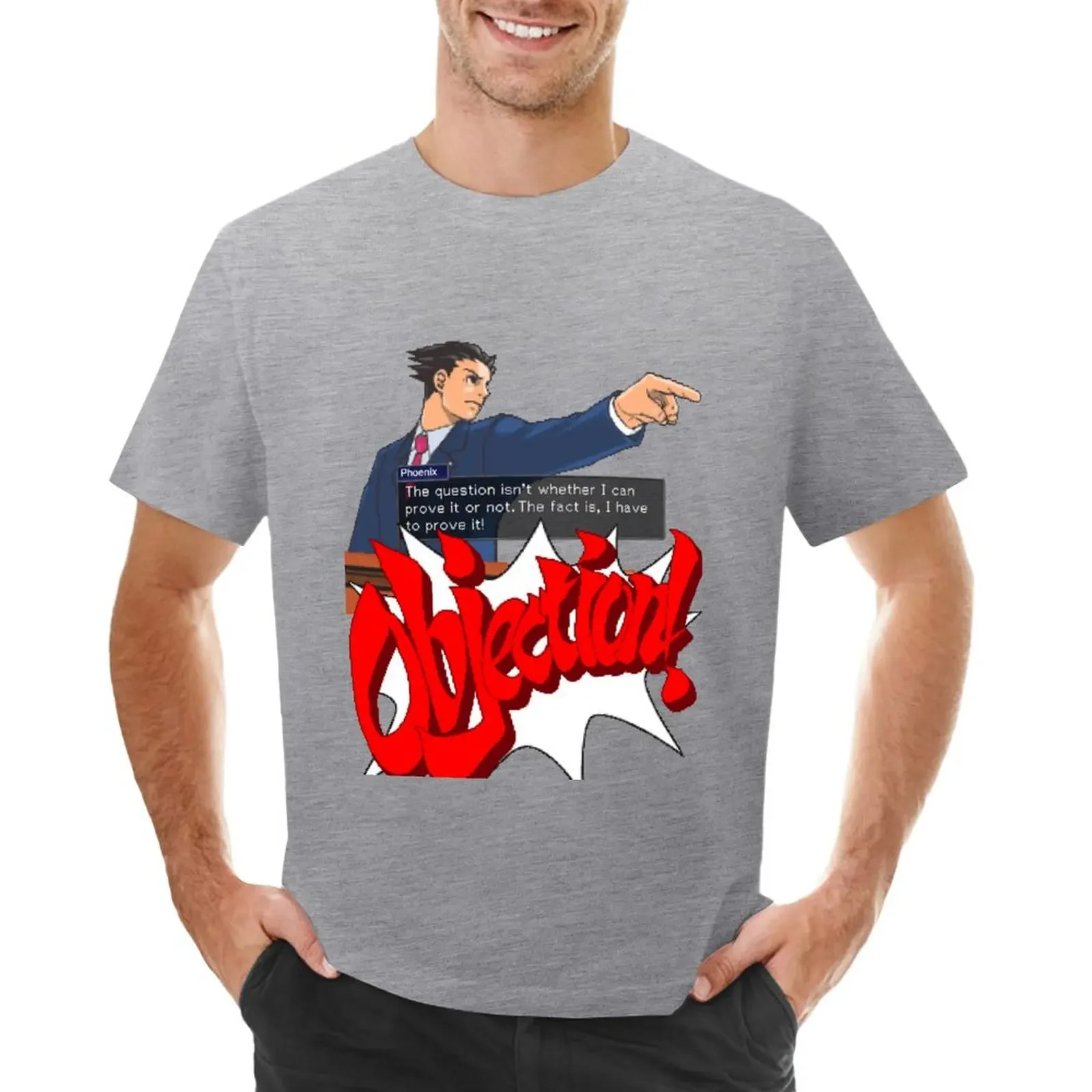 Ace Advanor-Phoenix Wright T-Shirt Cute Tops Anime Clothes Mens Champion T-Shirt