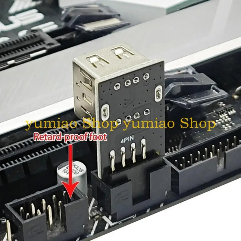 587B 마더 보드 USB 2.0 9pin 전면 커넥터 컨버터 메인 보드 9pin USB 2.0