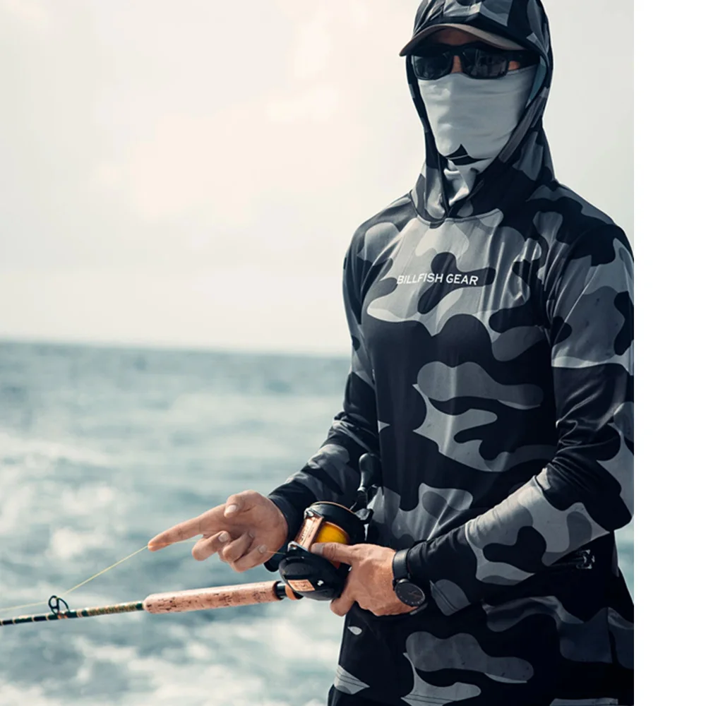 Hoodies Gear Men Fishing Long Sleeve Hooded Shirts Blusas Para Pesca  Fishing Performance Apparel Camisa De Pesca Uv Manga Longa