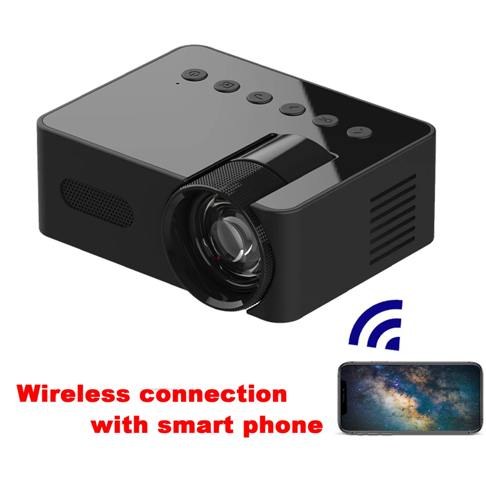 

YT100 Portable Smart Projector WiFi Mini Projector HD Video Projector Compatible For Smart Phones Tablet